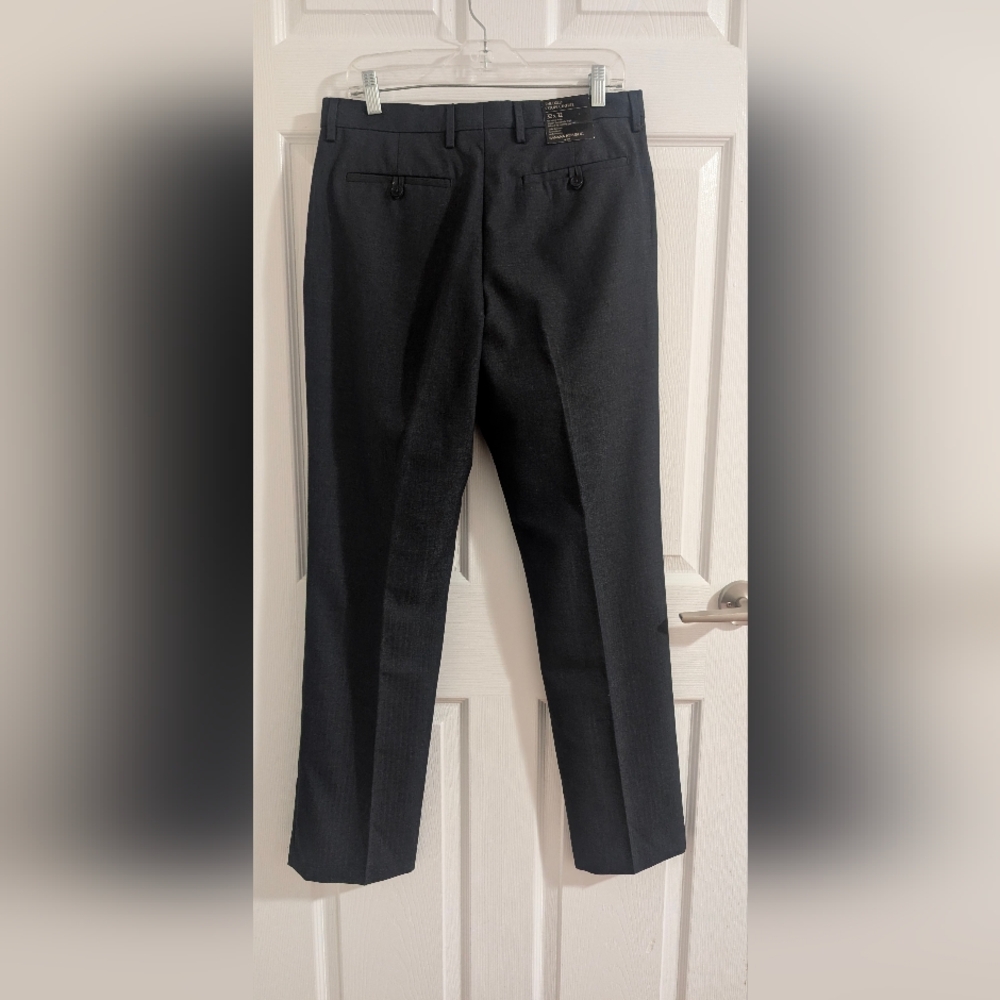 NWT Banana Republic Pants 32x32 Navy Stripe Tailored Fit Dress Trousers Office - Picture 2 of 11